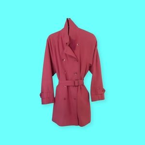 London Fog raincoat, peach/pink, size 10